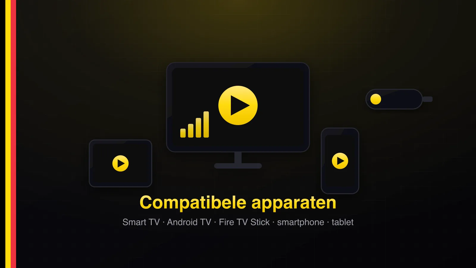 Compatibele apparaten voor IPTV in België: Smart TV, Android TV, Fire TV Stick, smartphone en tablet